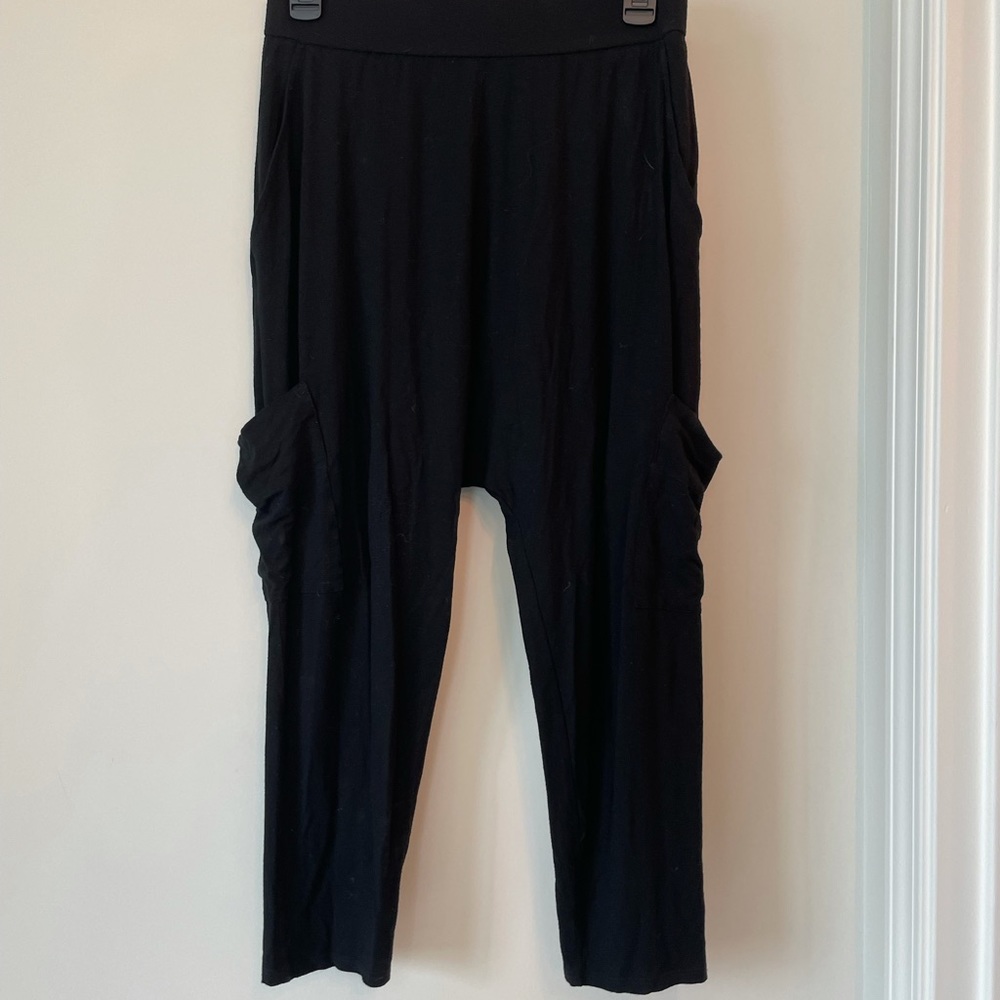 EILEEN FISHER drop crotch black pants